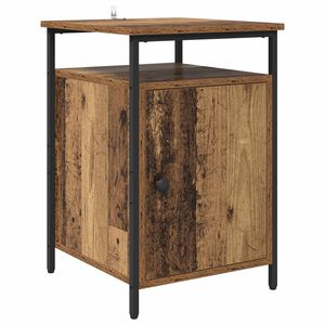 vidaXL Nachtkastje Oudhout 40 x 42 x 60cm Bewerkt hout
