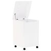 vidaXL Wasmand met wielen RANA 45x45x64 cm massief grenenhout wit