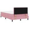 vidaXL LED Box Spring Bed met matras met LED Roze 120 x 200 cm Fluweel