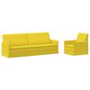 vidaXL Bankstel 2 pcs Lichtgeel Stof