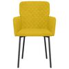 vidaXL Eetkamerstoelen 2 st fluweel geel