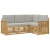 vidaXL Sofa-Sets 4 pcs Wit en Lichtgrijs 187,5 x 128,5 x 73 cm