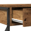 vidaXL Console Tafel met lade met plank Oud hout 100 x 28 x 75 cm