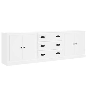 vidaXL Dressoirs 3 st bewerkt hout wit