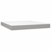 vidaXL Boxspring met matras en LED stof lichtgrijs 160x200 cm