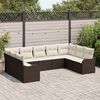 vidaXL Tuin Sofa Set Bruin poly rattan