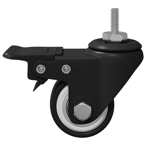 vidaXL Wielen 2 pcs Zwart M6 x 37 mm IJs en nylon