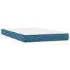 vidaXL Boxspring met matras en LED fluweel donkerblauw 120x210 cm