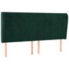vidaXL Hoofdbord met randen 183x23x118/128 cm fluweel donkergroen