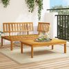 vidaXL 2-delige Loungeset pallet massief acaciahout