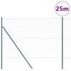 vidaXL Afrasteringspaal Groen 25 x 1,6 m (36 mm gaas) Staal en PVC