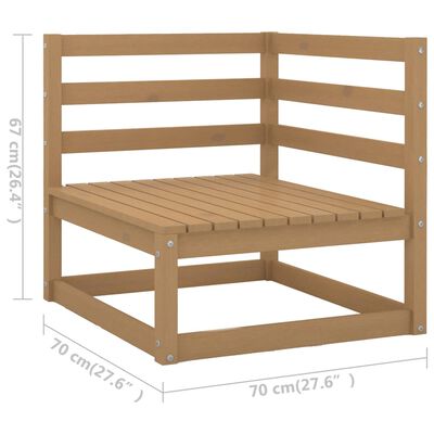 vidaXL 9-delige Loungeset met kussens massief grenenhout