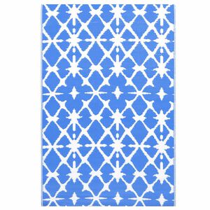 vidaXL Buitenkleed ARAKIL 160x230 cm PP blauw en wit