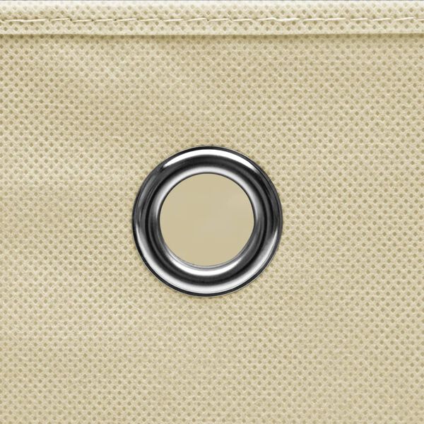 vidaXL Opbergboxen 4 st 28x28x28 cm nonwoven stof crèmekleurig