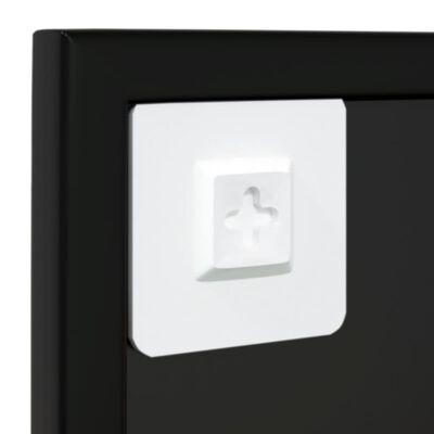 vidaXL Wandspiegel 80x60 cm metaal zwart