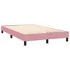 vidaXL Boxspring met matras fluweel roze 120x220 cm