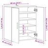 vidaXL Schoenenkast 60x35x70 cm bewerkt hout betongrijs