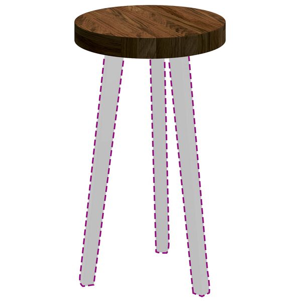 vidaXL Tafelblad Licht Bruin &Oslash; 30 x 4 cm Massief Eikenhout