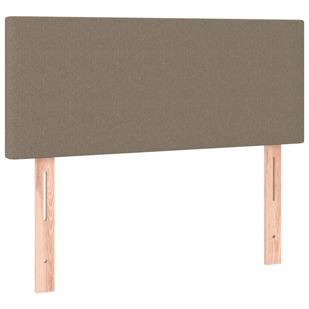 vidaXL Boxspring met matras stof taupe 120x190 cm