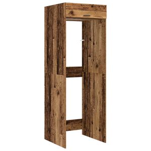vidaXL Wasmachinekast Oudhout 67,5 x 68 x 200 cm Bewerkt hout
