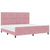 vidaXL Boxspringbed met hoofdeinde Roze 200 x 200 cm Fluweel