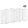 vidaXL Schanskorven 6 st gewelfd 400x50x160/180 cm ijzer