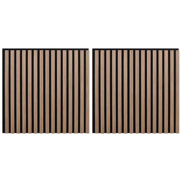 vidaXL Akoestische wandpanelen 2 st latten 60,5x60 cm eikenfineer