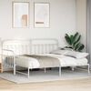 vidaXL Bedframe voor een daybed Wit 90 x 190 cm Gepoedercoat staal