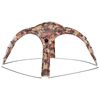 vidaXL Partytent met LED en 4 zijwanden 3,6x3,6x2,3 m camouflage