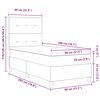 vidaXL Boxspring bed met matras met LED Lichtgrijs 80 x 200 cm Stof