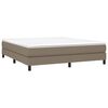 vidaXL Boxspring bed stof taupe 160x200 cm
