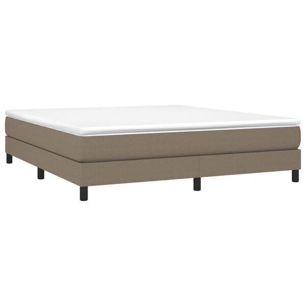 vidaXL Boxspring bed stof taupe 160x200 cm