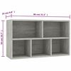 vidaXL Boekenkast/dressoir 50x25x80 cm bewerkt hout betongrijs