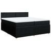 vidaXL Boxspring met matras stof zwart 200x200 cm