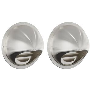 vidaXL Luchtventilatie roosters 2 st zilver 100 mm Roestvrij staal