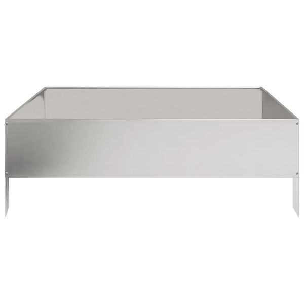 vidaXL Plantenbak verhoogd 100x100x33,5 cm roestvrijstaal