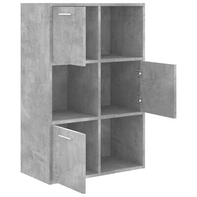 vidaXL Opbergkast 60x29,5x90 cm bewerkt hout betongrijs