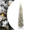 vidaXL Kunstkerstboom Groen en Wit 180 cm PVC en Staal en Kunststof