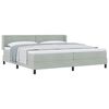 vidaXL Boxspringbed met hoofdeinde Lichtgrijs 200 x 200 cm Fluweel