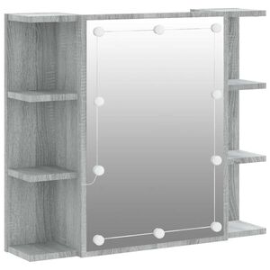 vidaXL Spiegelkast met LED-verlichting 70x16,5x60 cm grijs sonoma