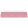 vidaXL Bedframe met matras met matras 2 pcs Roze Fluweel