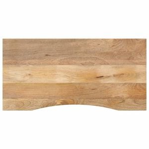 vidaXL Bureaublad met ronding 110x50x2,5 cm massief ruw mangohout