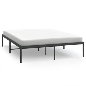 vidaXL Bedframe metaal zwart 140x190 cm