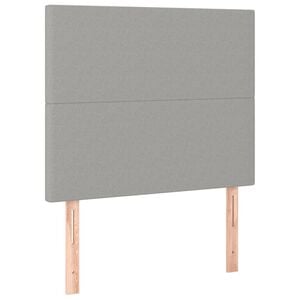 vidaXL Hoofdbord lichtgrijs 90x5x118/128 cm stof