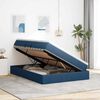 vidaXL Opslag bed met matras met matras Blauw 140 x 200 cm Polyester