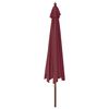vidaXL Parasol met houten paal 400x273 cm bordeauxrood
