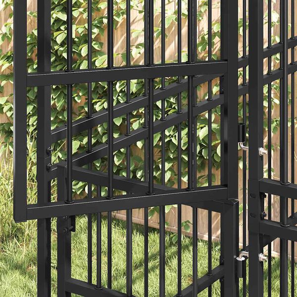 vidaXL Hondenkennel 3,69 m&sup2; staal