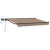 vidaXL Handmatige Luifelhouder met LED's Taupe 5 x 3 m