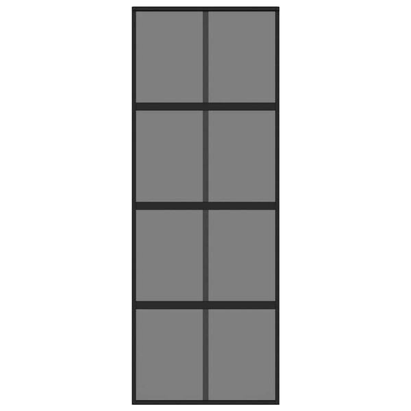 vidaXL Schuifdeur 76x205 cm gehard glas en aluminium zwart