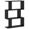 vidaXL Boekenkast 3-laags 70 x 24 x 97 cm Bewerkt hout Zwart Eiken